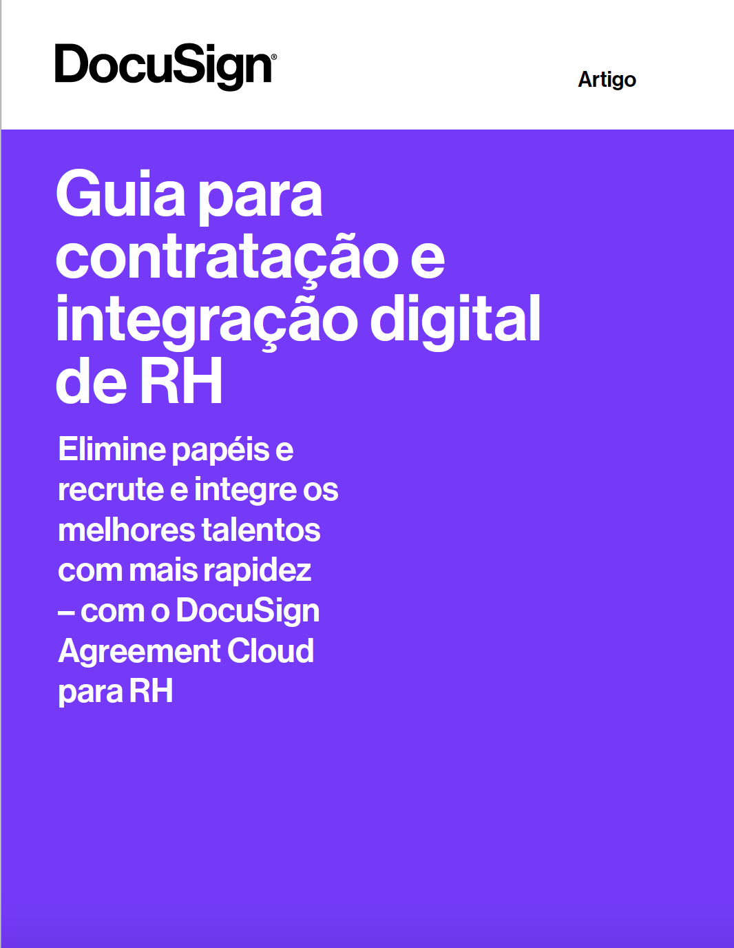 Imagem da capa do eBook "Guia para a contratação e integração digital de RH"