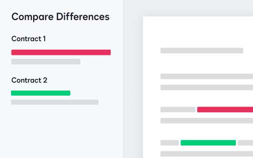 Compare and contrast contract language by viewing agreements side by side in DocuSign Insight.