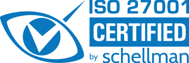Logotipo do certificado ISO 27001 da Schellman