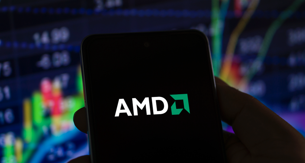 Advanced Micro Devices, Inc. (AMD) smartphone. is an American multinational corporation and semiconductor company develops computer processors and related technologies for busines,Dhaka,Bangladesh 09 Sep 2024. — Stock Editorial Photography