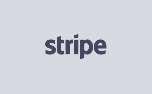 Stripe logo op grijs